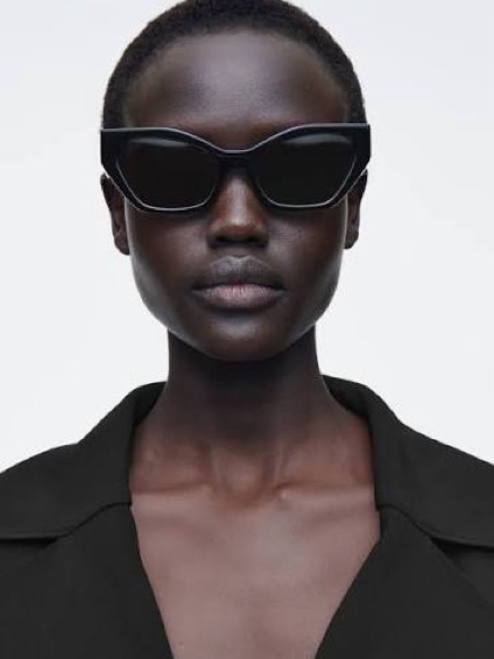 COS Women’s Black Cat-Eye Sunglasses with Grey Lenses - Picture 3 of 3
